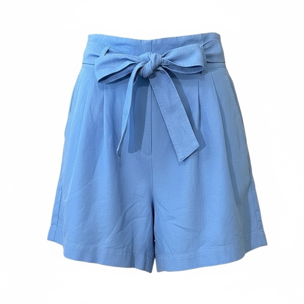 Ann Taylor NWT high rise linen blend paper bag shorts, size 2